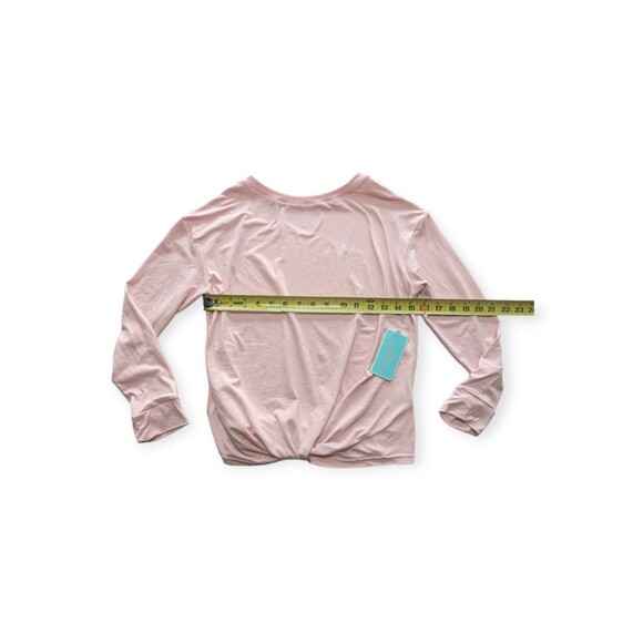Copper Key Shirt Womens XL(16) Light Pink Long Sleeve Crew Neck Twist Front Top - Picture 3 of 8